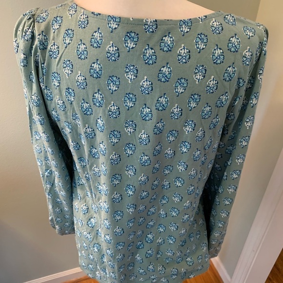 Lucky Brand floral l/s cotton top, size M - Picture 5 of 7